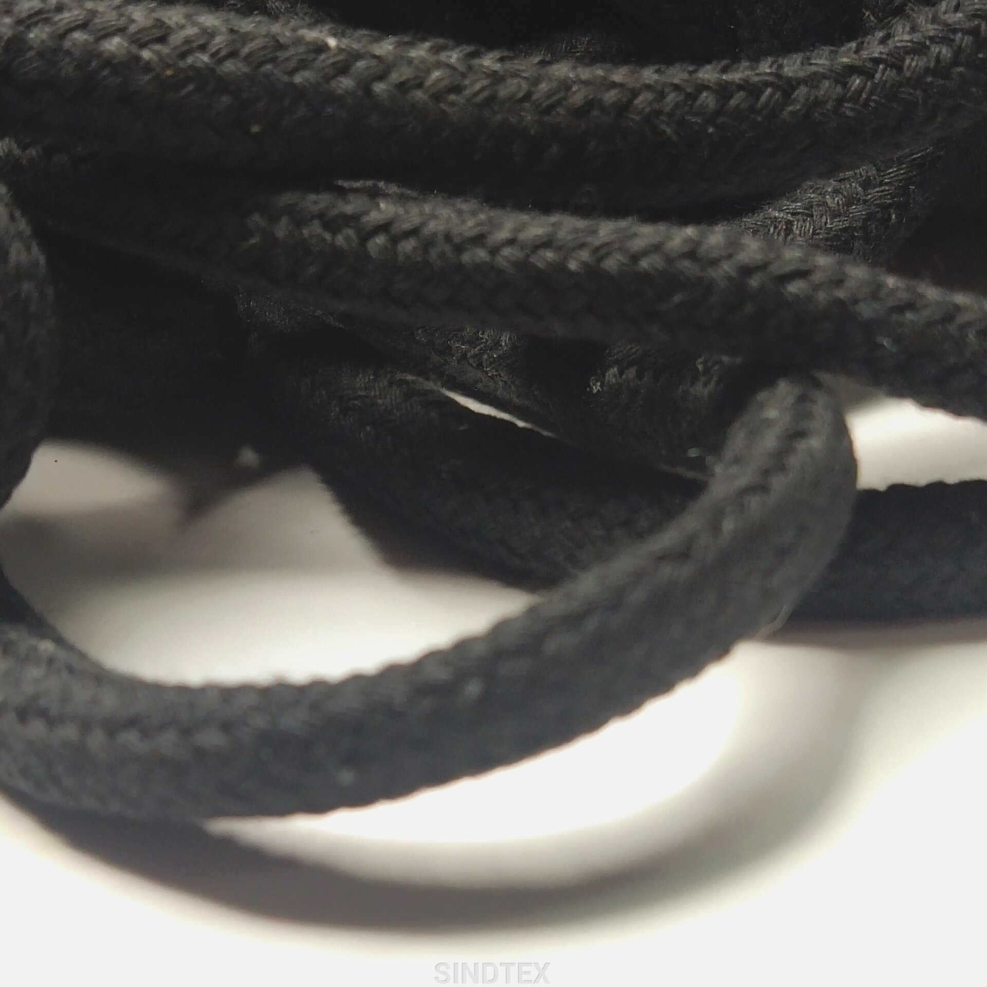 шнур круглый плетеный 1см (хб) хлопчатобумажный, без наполнителя