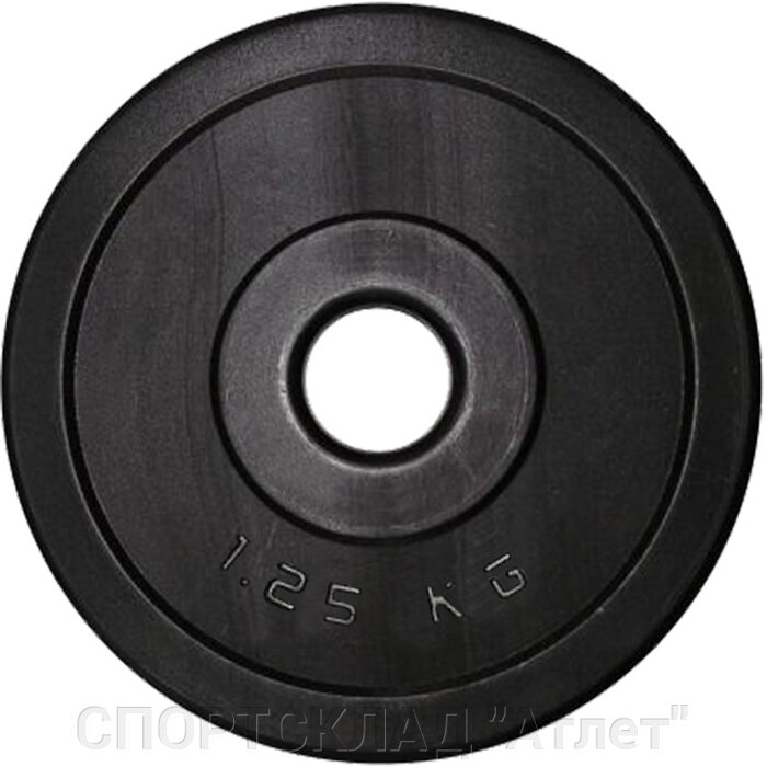 Композитный гантельный диск в пластиковой оболочке 1,25 кг
