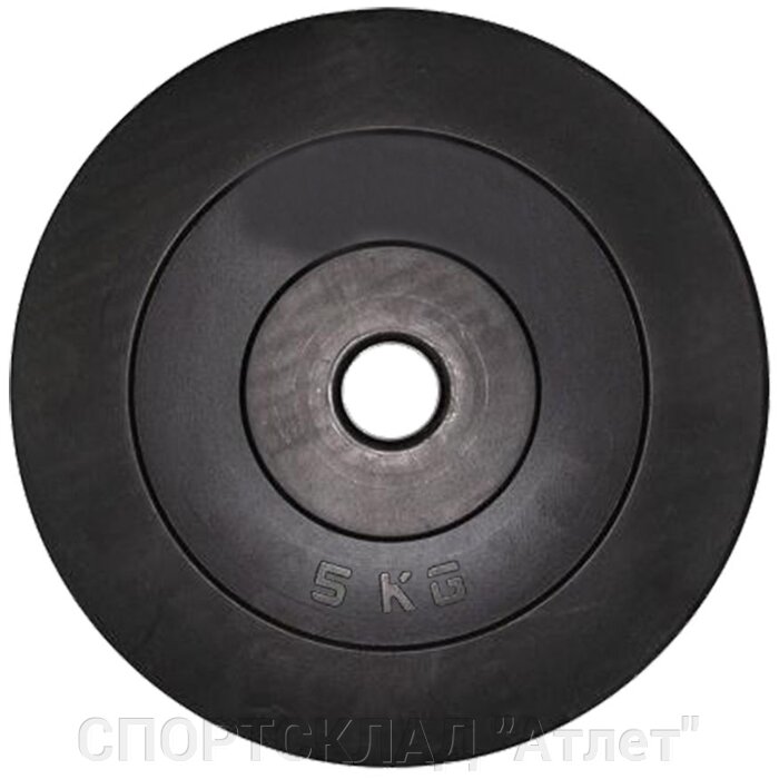Композитный гантельный диск в пластиковой оболочке 5 кг