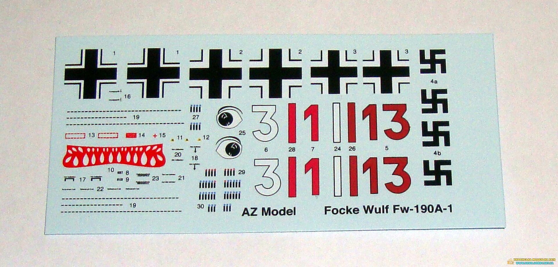 Focke Wulf FW190-1 Aces AZmodel AZ 7267 - фото pic_36200048b5f8e59c9f9e6719badc12b1_1920x9000_1.jpg