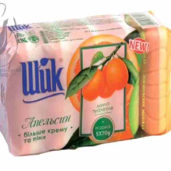 Мылок Шик апельсин в экономичной упаковке 5 по 70 гр