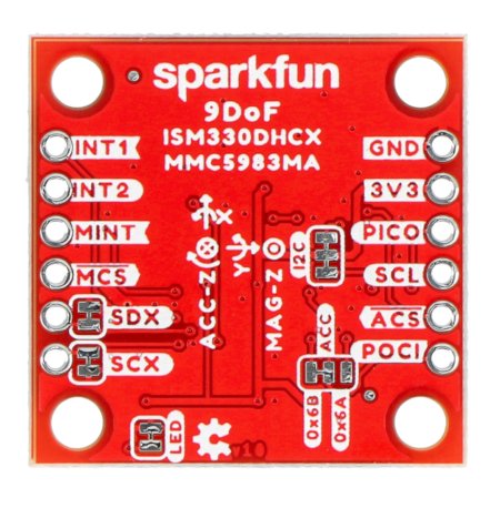 SparkFun 9DoF IMU Breakout – ISM330DHCX, MMC5983MA – Qwiic – SEN-1995