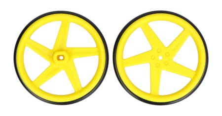 Gelbe Räder - 2x gelbe Räder - für den Motor mit TT-Welle - Kitronik 2593-TT.