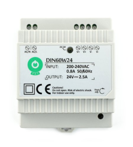 DIN60W24-Netzteil für eine DIN-Schiene - 24 V / 2,5 A / 60 W