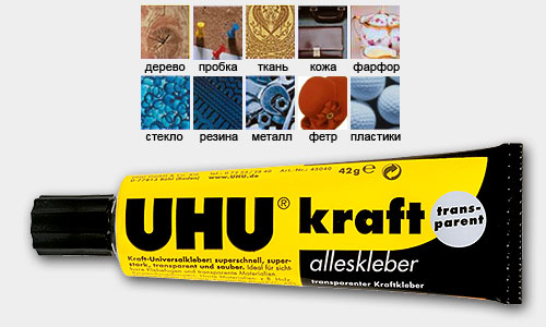 Универсальный контактный клей для сверхпрочного склеивания UHU Kraft Transparent