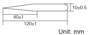 Размеры пинцета Pro'sKit 1PK-125T