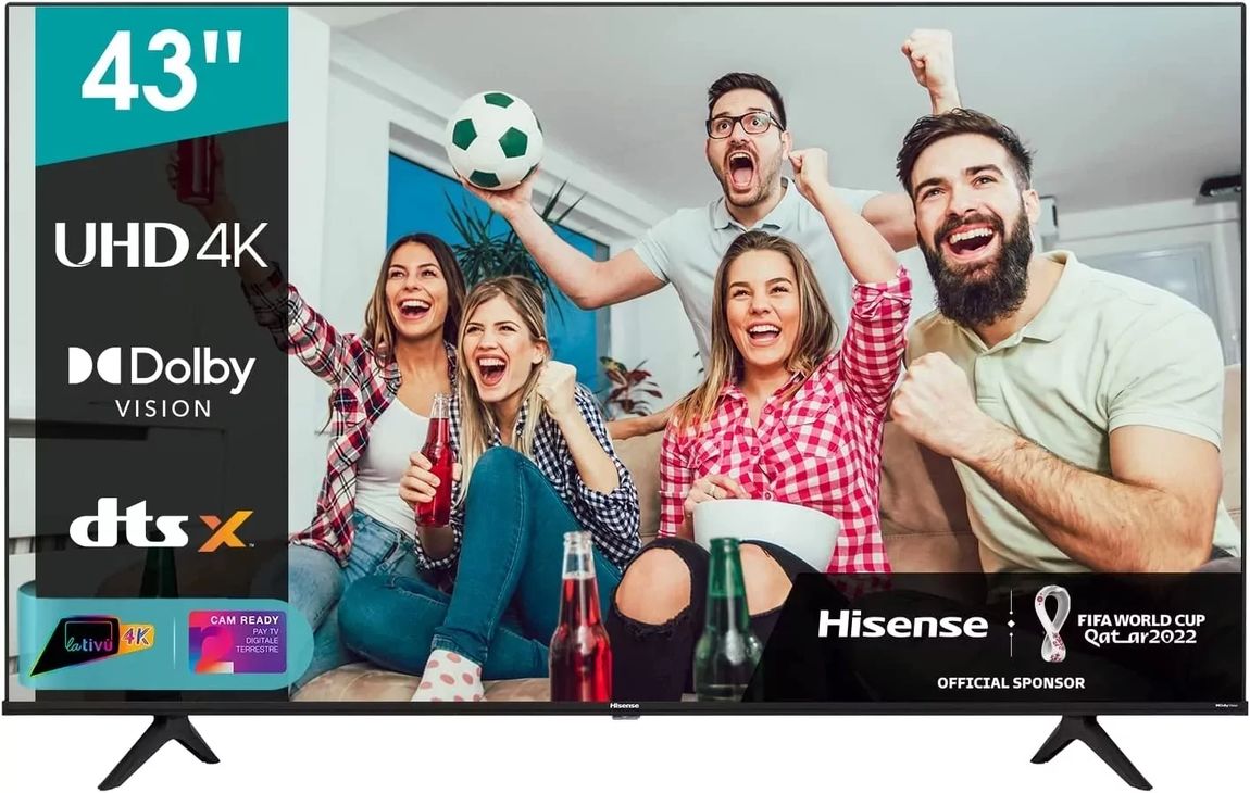 Телевізор 43 Дюйми Hisense 43A6FG ( Bluetooth 4K Smart TV HDR ) 18366