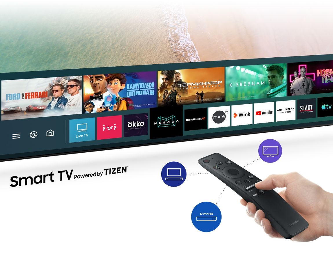 Телевізор 32 дюйми Samsung UE32T5302 (32 дюйма Smart TV Tizen 5.5 Full HD T2 S2 2020 рік) 8069