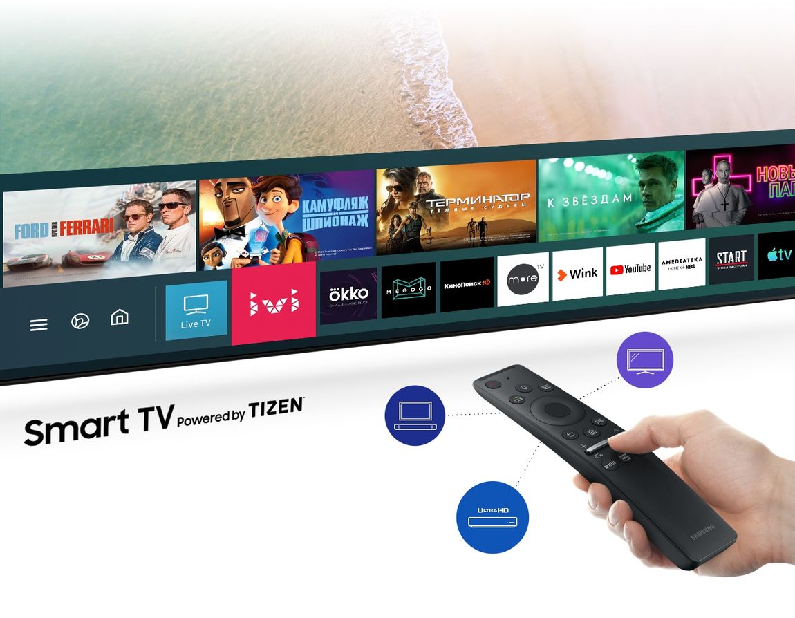 Телевізор 55 дюймів Samsung QE55Q60R (4K Smart TV 120 Гц WiFi Bluetooth) 5253
