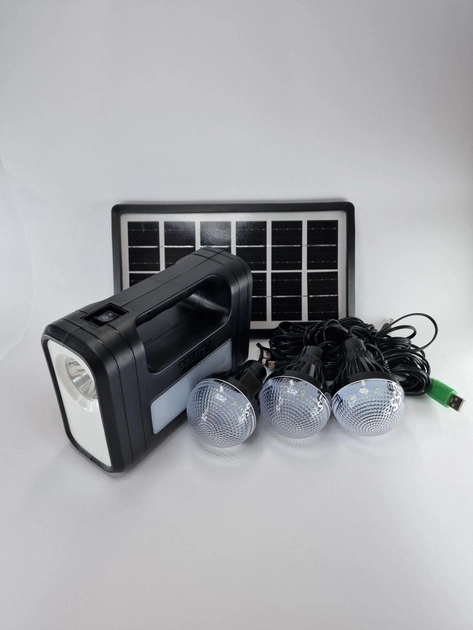 Система автономного освещения GDLITE GD8017 с солнечной панелью+power bank - изображение 1