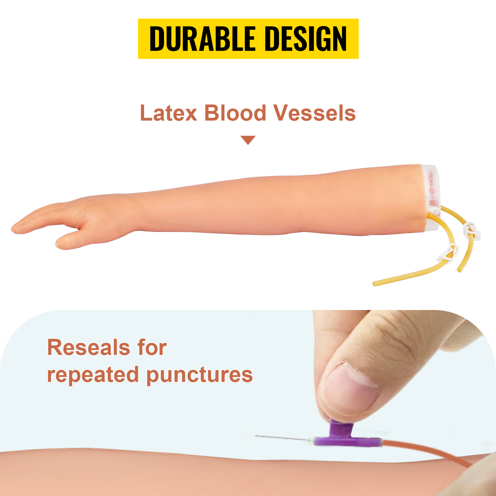 Практична рука VEVOR IV Модель руки для забору крові, ін'єкційна рука, рука для флеботомії Набір для тренувань Рука для флеботомії