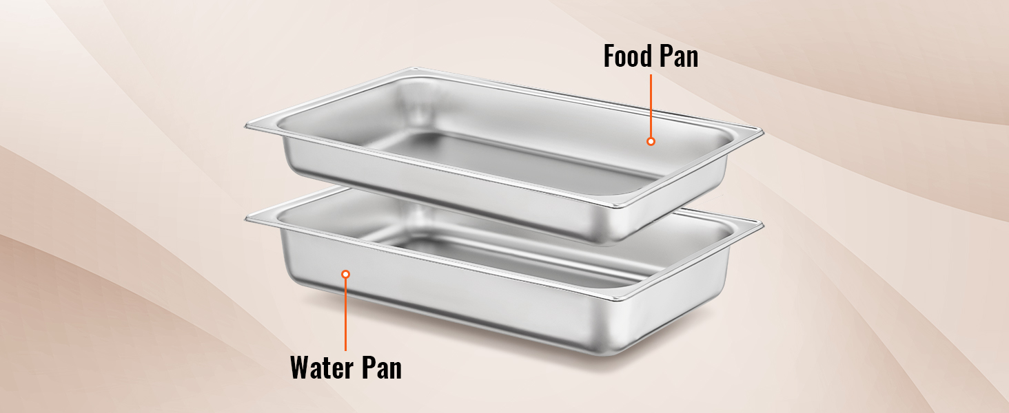 Подогреватель продуктов VEVOR из нержавеющей стали 4 x 7,5 л Набор посуды для разогрева 4 шт.