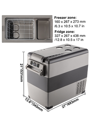VEVOR Переносна холодильна камера 55л для авто та дому 220В