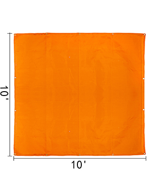 VEVOR Зварювальний майданчик Зварювальна ковдра 10 x 10 Зварювальник Зварювальне приладдя Теплозахисна тканина помаранчева