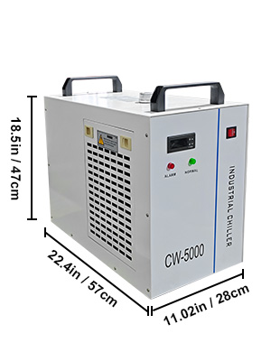 VEVOR Промисловий водяний охолоджувач CW-5000 CO2 лазерних трубок 6 л Водяний охолоджувач для охолодження скляних трубок з CO2 220 В 10 л/хв