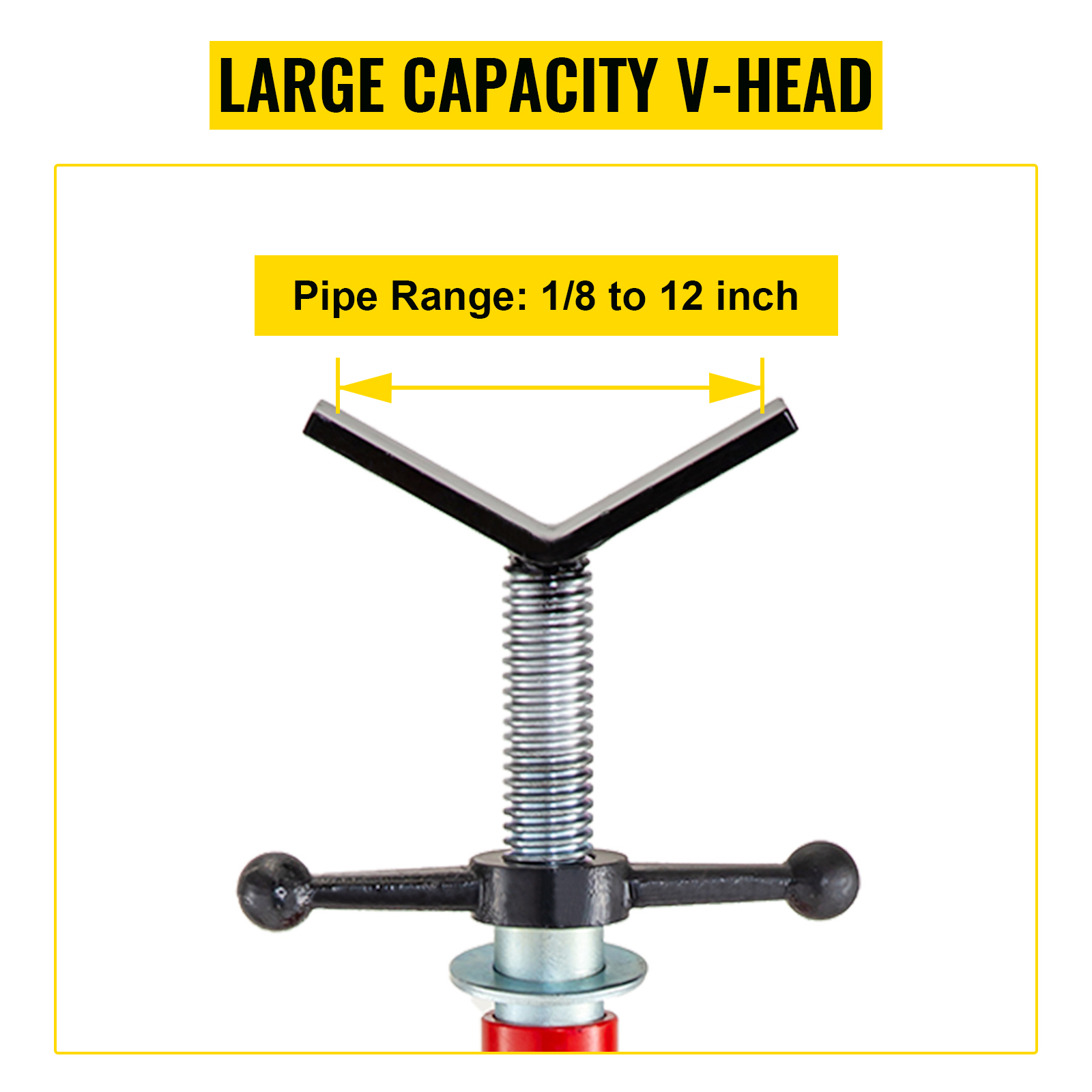 VEVOR V-Head Pipe Stand Adjustable Height 28-52 Inch Pipe Jack Stand Портативний складаний стенд для труб з V-Fold-A домкратами