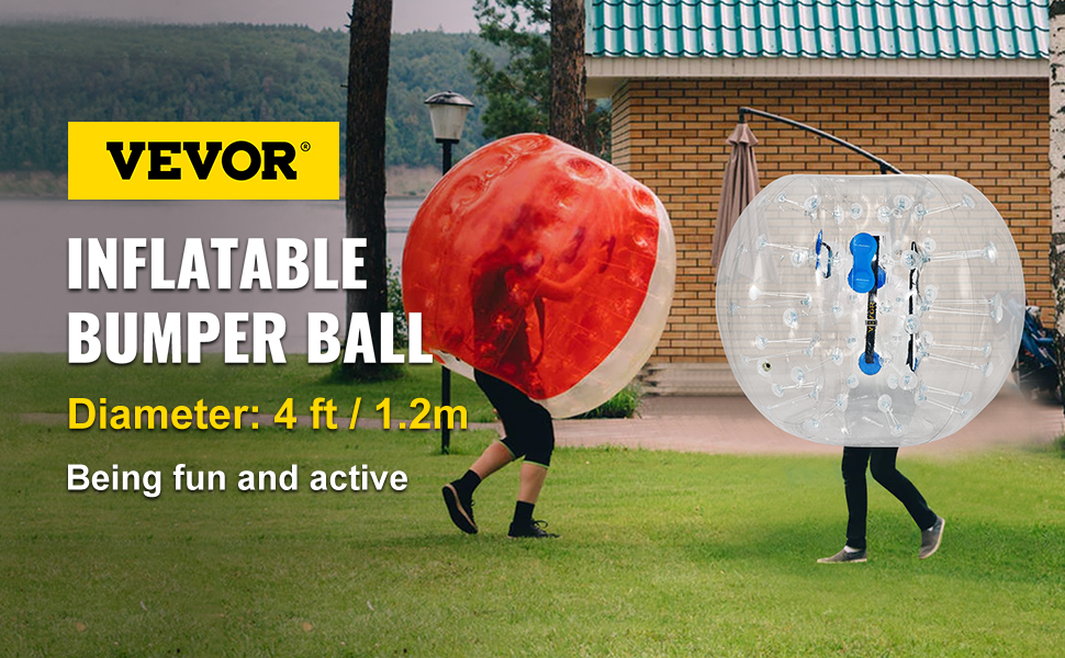 Надувний футбольний м'яч для дітей та дорослих VEVOR Zorb 1,2 м / 3,93 фута з ПВХ