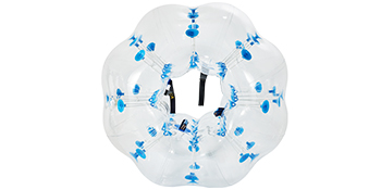 VEVOR 1,2-метровий надувний м'яч для бампера, надувний м'яч для бампера прозорий 8 кг вага, бульбашковий футбол синій ПВХ, бульбашковий футбол літня іграшка на відкритому повітрі для дітей дорослий без насоса