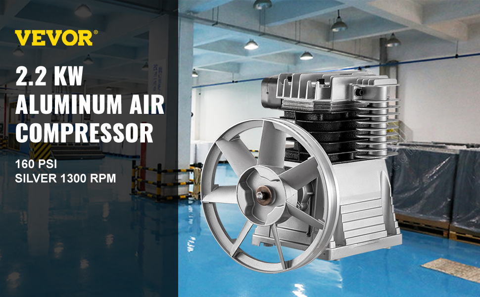 Компресорна установка VEVOR 3 кВт, 2-циліндровий компресор, 375 л Aerotec, максимальний тиск повітря в компресорі 11 бар для хімічної промисловості