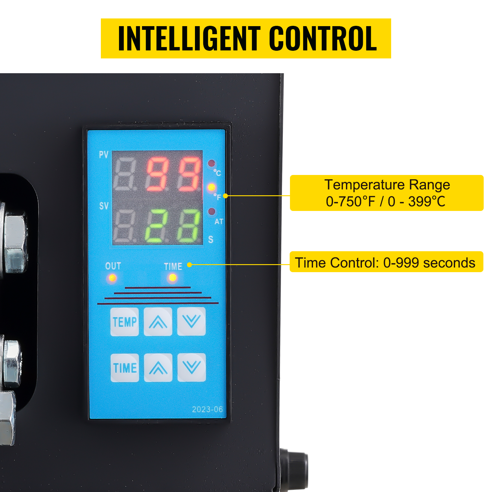VEVOR CP2815-S Термопрес для ковпачків 14x8 см Машина для термопресування ковпачків з цифровим світлодіодним контролером температури та часу