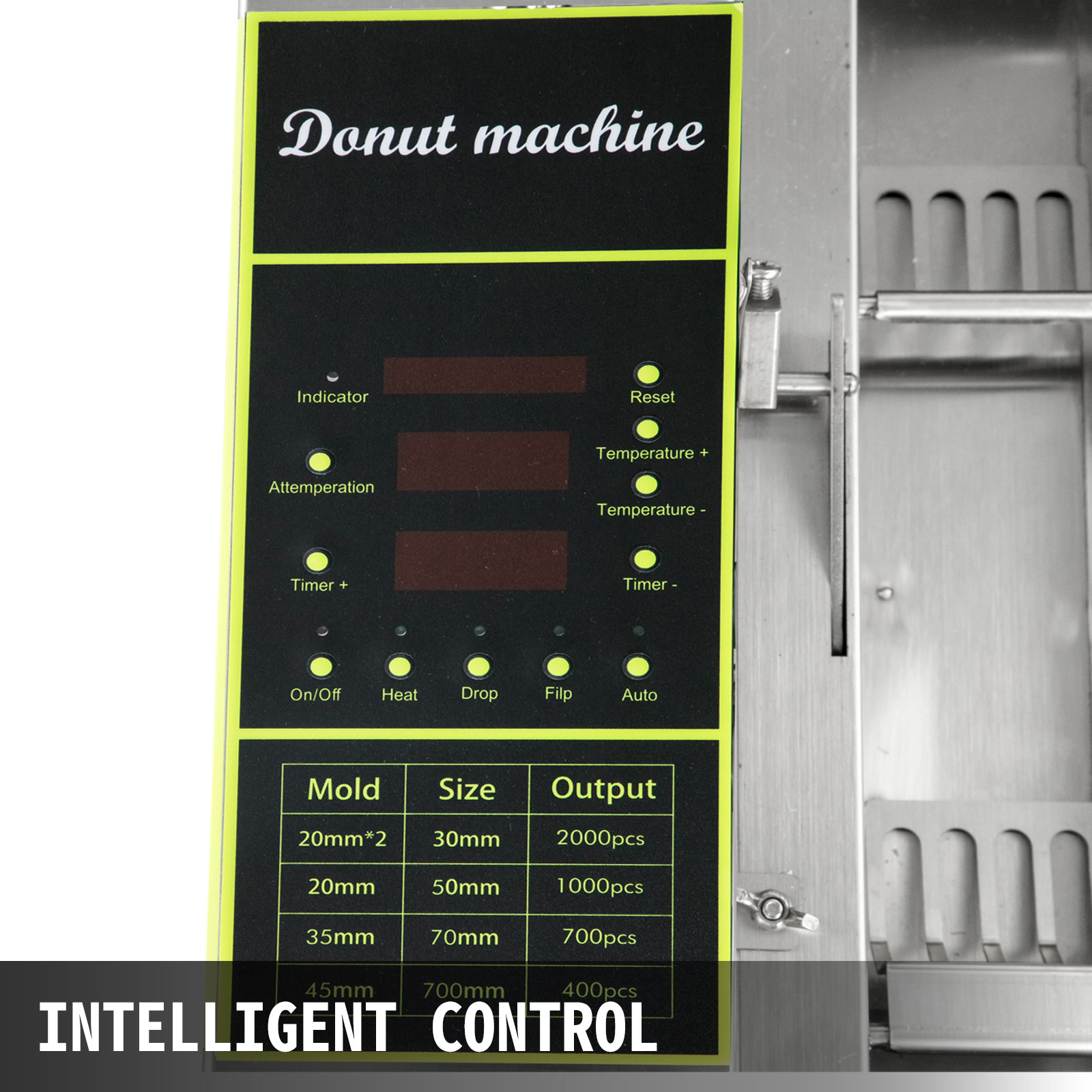 Комерційна пончикова машина для пончиків VEVOR 7л повністю автоматична 3 форми Внутрішній масляний бак
