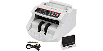 Цифровий лічильник банкнот VEVOR UV MG для виявлення підробок зі світлодіодним дисплеєм для завантаження банку