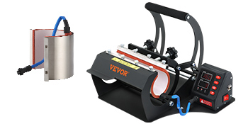 VEVOR Термопрес для друку на кружках VEVOR Термопрес для друку на кружках, чорний, потужність 560 Вт, регулювання температури та часу, 0-220 ℃ / 0-999 с, машина для друку на кружках, сублімаційний термопрес.