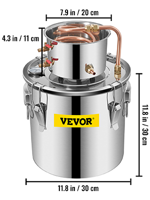 VEVOR Бойлер для дистильованої води 5,5 GAL Бойлер для дистильованої води Moonlight Дистилятор для води 5,5 GAL з чистої дистиляційної сталі