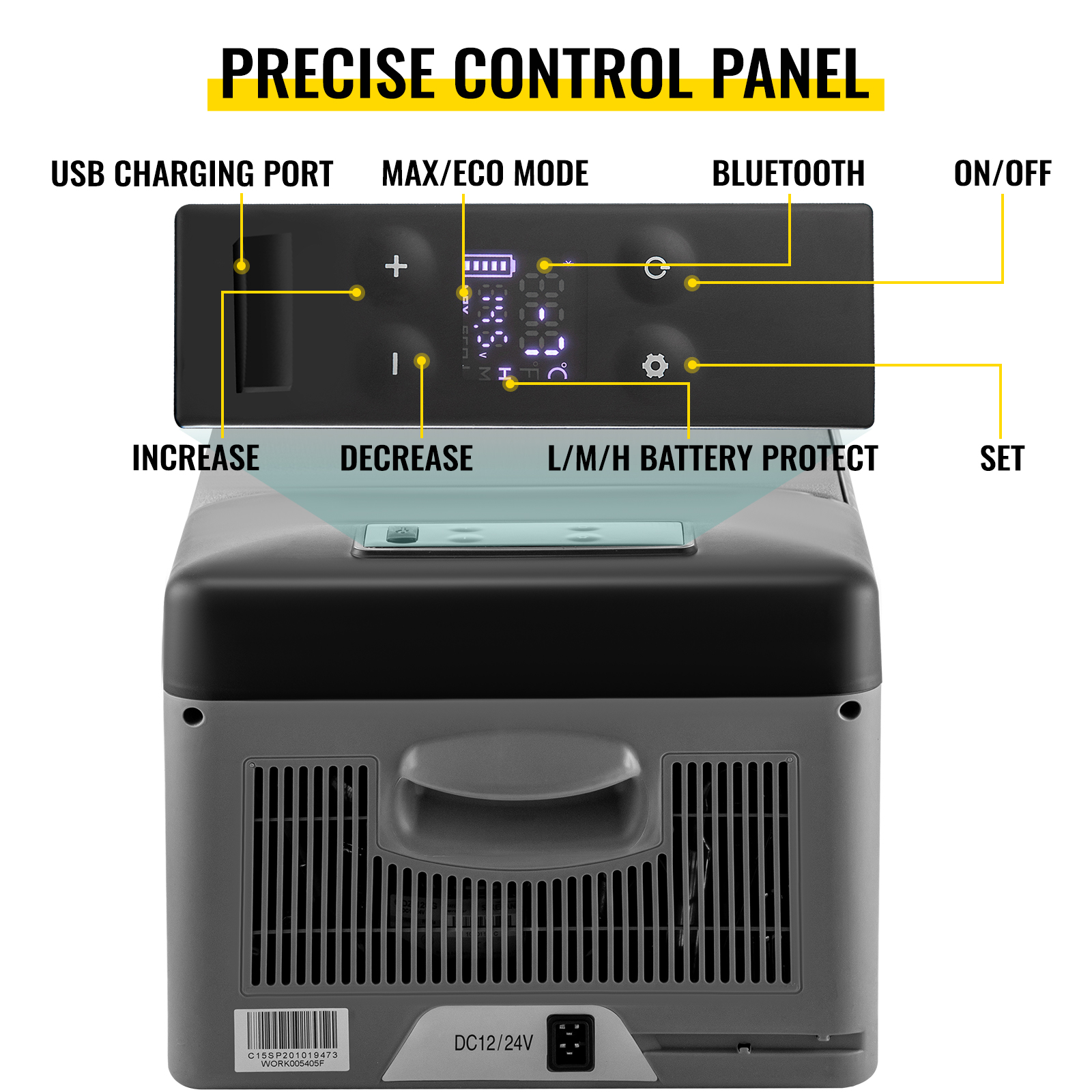 Портативний електричний міні-холодильник VEVOR 15 л Cool Box для автомобіля та кемпінгу