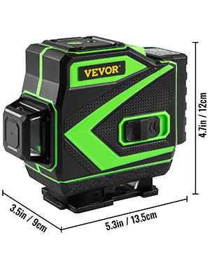 VEVOR обертовий лазерний хрестоподібний лазер зелений 360 градусів лазерний самовирівнюючий лазерний рівень хрестоподібний лазерний лазерний рівень лазерний нівелір лазерний лазерний інструмент