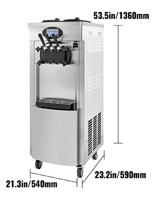 Морожениця VEVOR Морожениця Gastro Комерційна машина для виготовлення морозива з РК-екраном і вафельним лотком для яєць Морожениця 220В