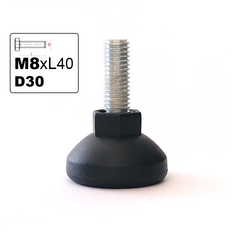 Опора регулируемая M8х40 D30