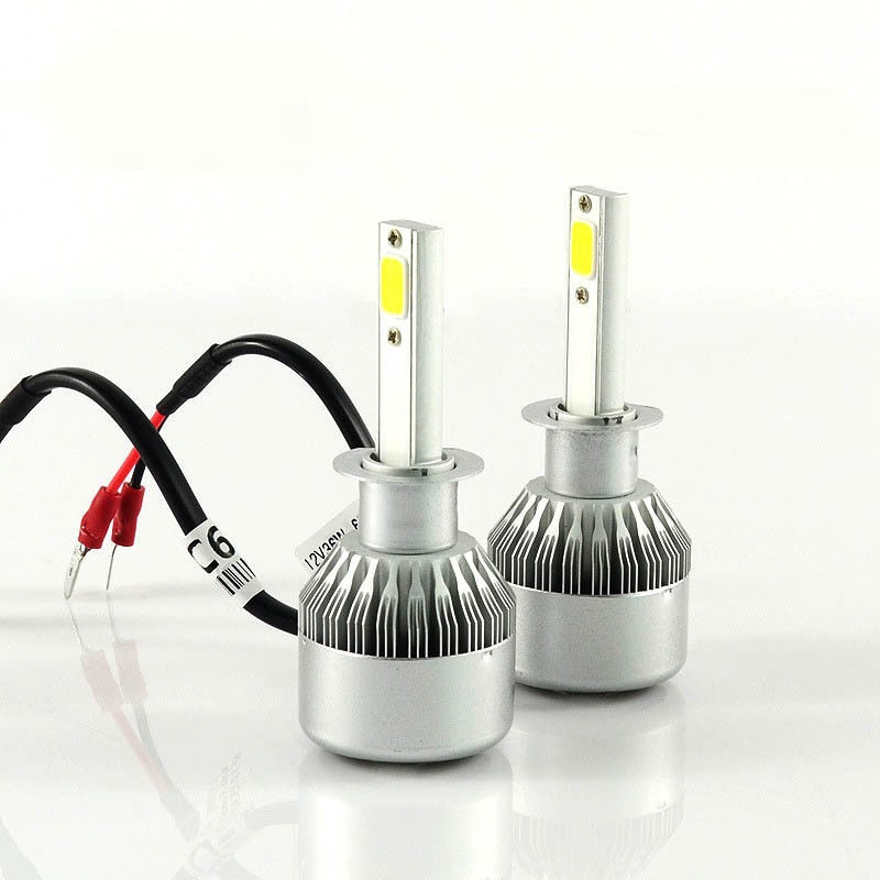 C6 Лампа світлодіодна цоколь H1 (к-кт 2 шт) 12V, 36W, 3800Lm + вентилятор (авиац. алюмін. профілю.), фото 5