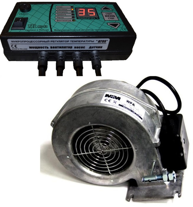 Автоматика TAL RT-22 с вентилятором WPA-120 для твердотопливного котла