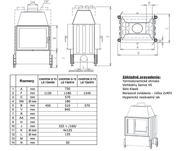 Розміри Kobok CHOPOK O 73 LD 730/570