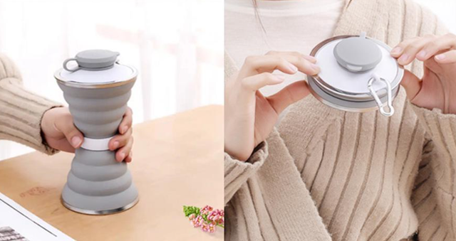 Силиконовая бутылка складная Folding travel water cup | Мягкая бутылка для  воды (1446917750) купить в Запорожье за 202 грн