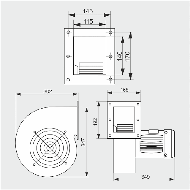 Вентилятор CMB2/ 180 (1800м³/час, 750Вт)