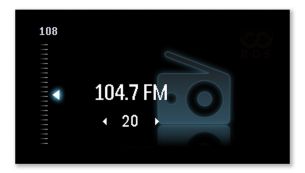 Больше музыки благодаря цифровому FM-радиоприемнику с 20 предустановками станций