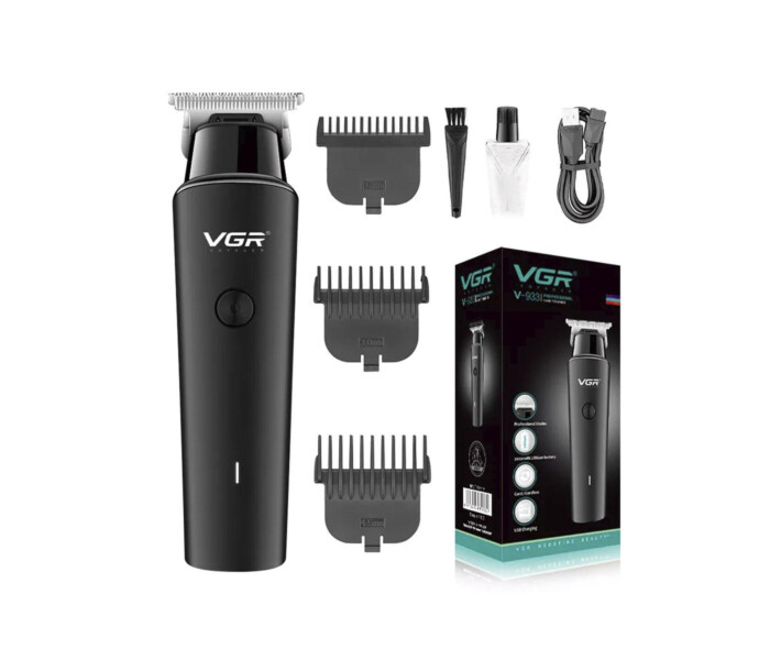 Фото - машинку для підстригання Машинка для стрижки волосся VGR V-933 із чотирма насадками Чорний (933655)
