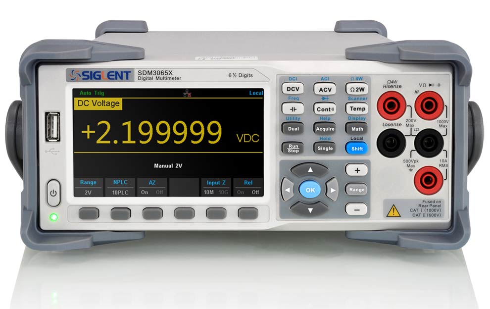 Прецизионный мультиметр SDM3065X в режиме измерения постоянного напряжения