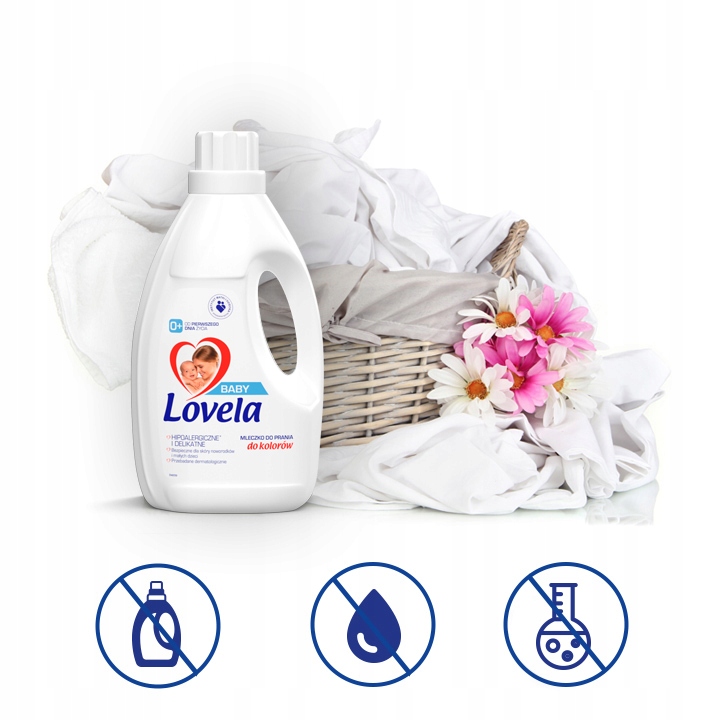 Молочко Lovela Baby Milk 2х4,5 л для прання Color Додаткові властивості без запаху гіпоалергенний