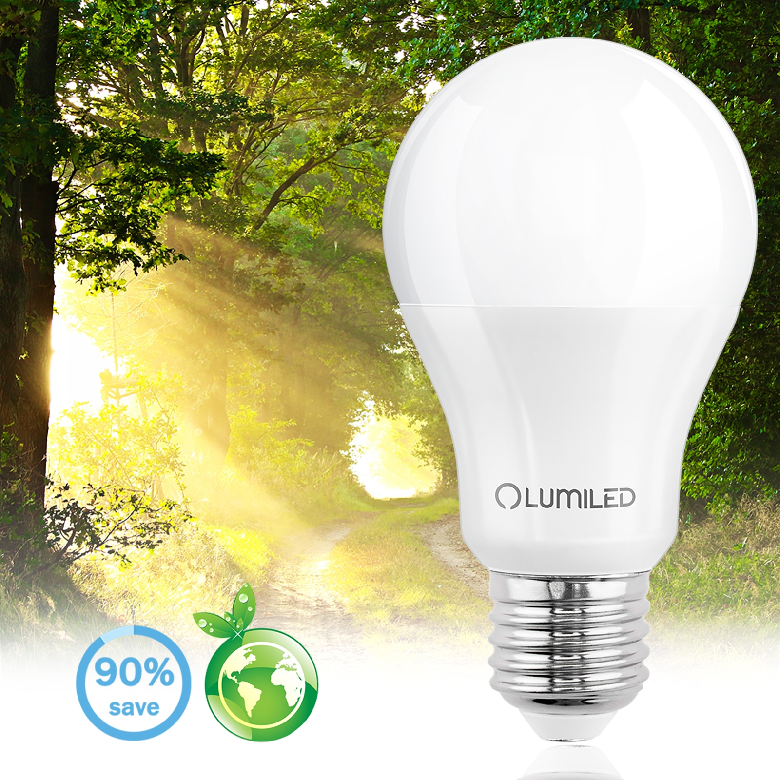6x E27 LED лампа 15W = 120W 1951lm 3000K WARM PREMIUM EMC2 LUMILED Вага продукту з індивідуальною упаковкою 0,4 кг