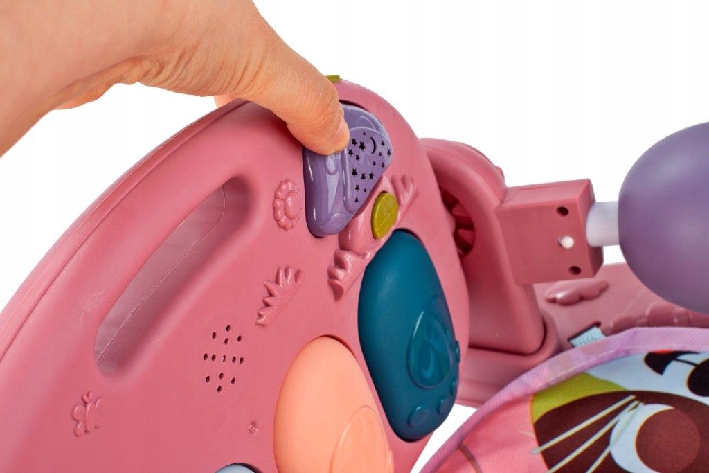 Розвиваючий килимок для малюків брязкальця піаніно рожевий Глибина виробу 60 см