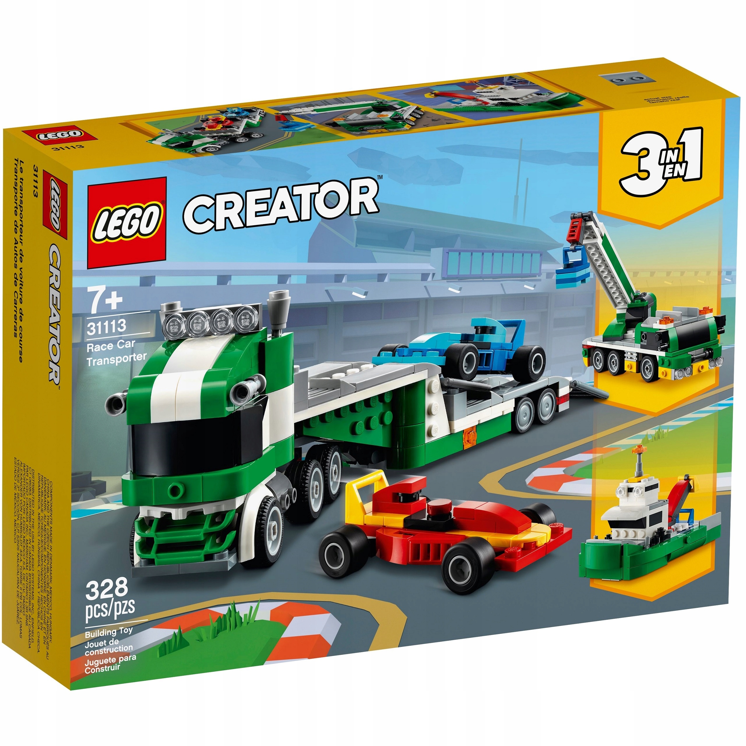 Конструктор LEGO Creator 3в1 Евакуатор гоночні машини 31113 EAN (GTIN) 5702016888355