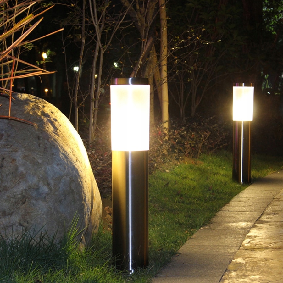 Садовий світильник стоячий для світлодіодів E27 45см, живлення від мережі
