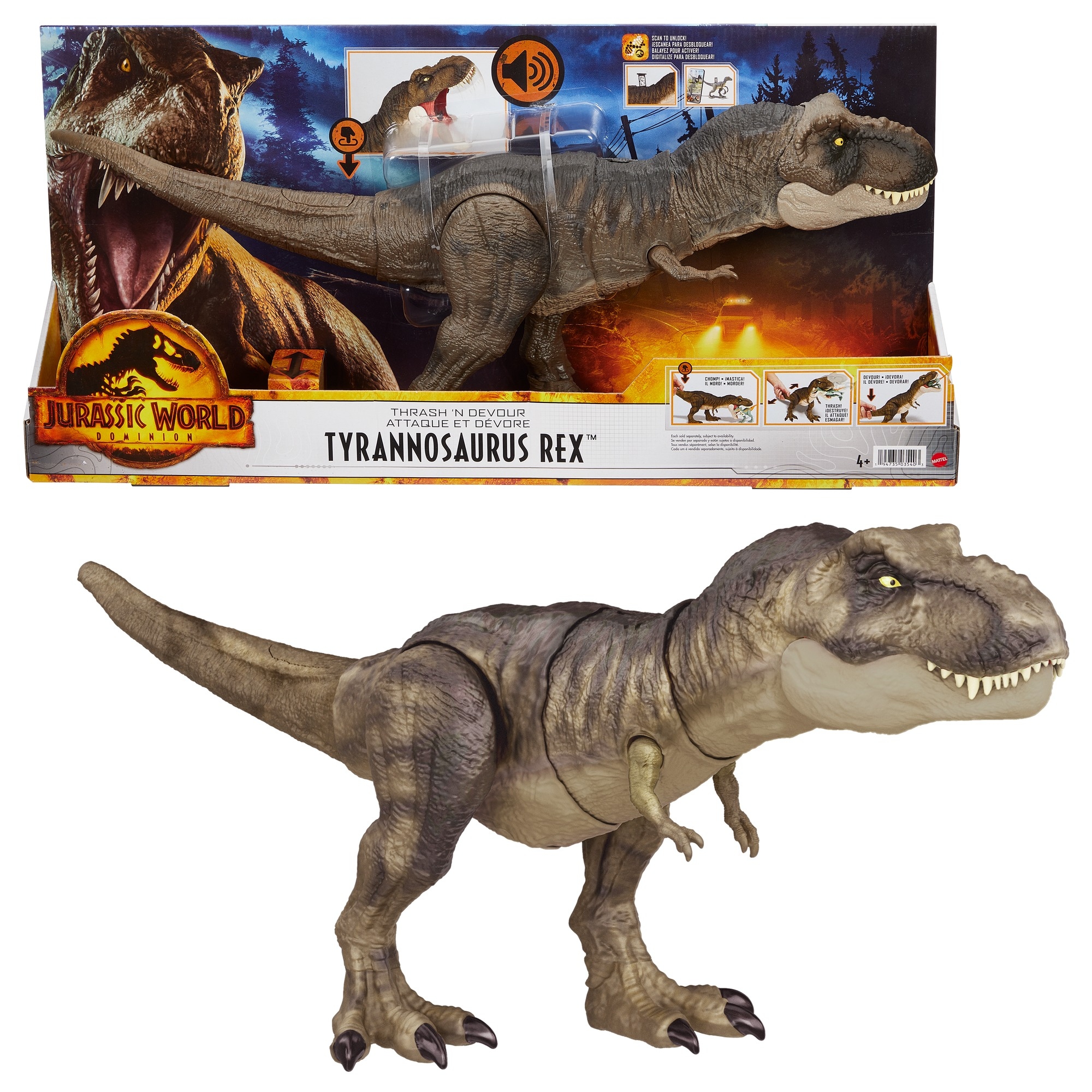 JURASSIC WORLD DOMINION DINOSAUR TYRANNOSAURUS REX Tyrannosaurus Destroy HDY55 Type Action Figure