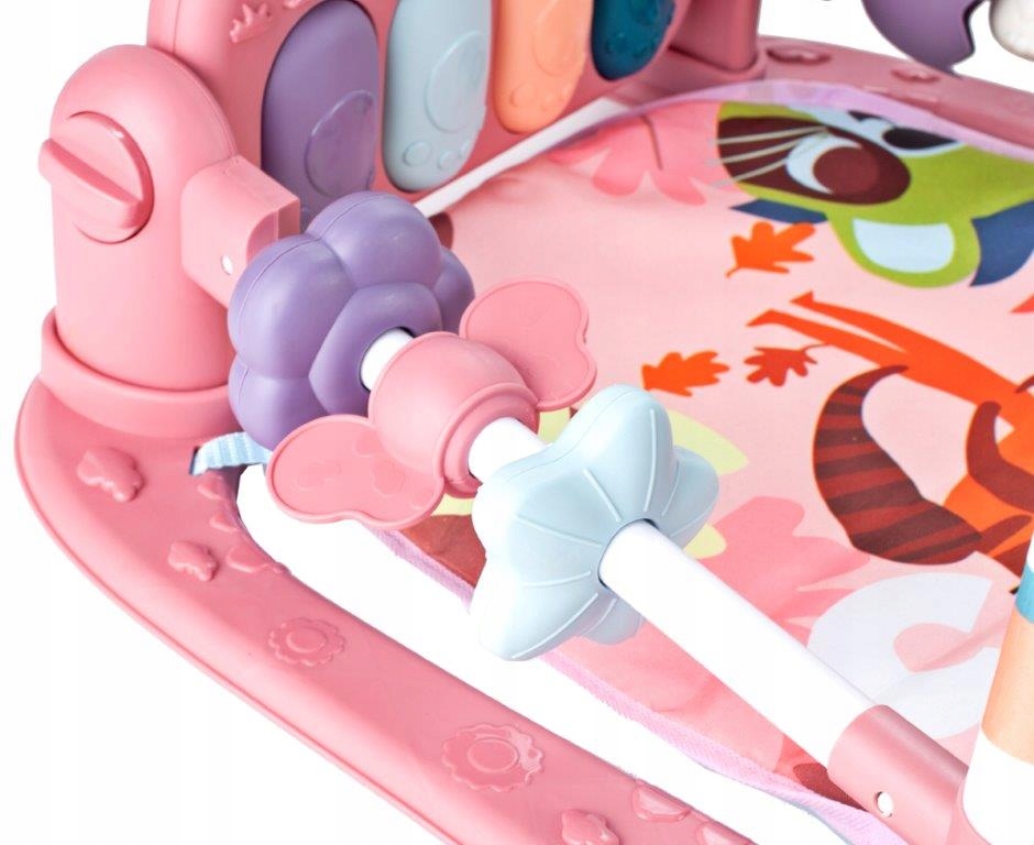 Розвиваючий килимок для малюків брязкальця піаніно рожевий Стать: хлопчики, дівчатка