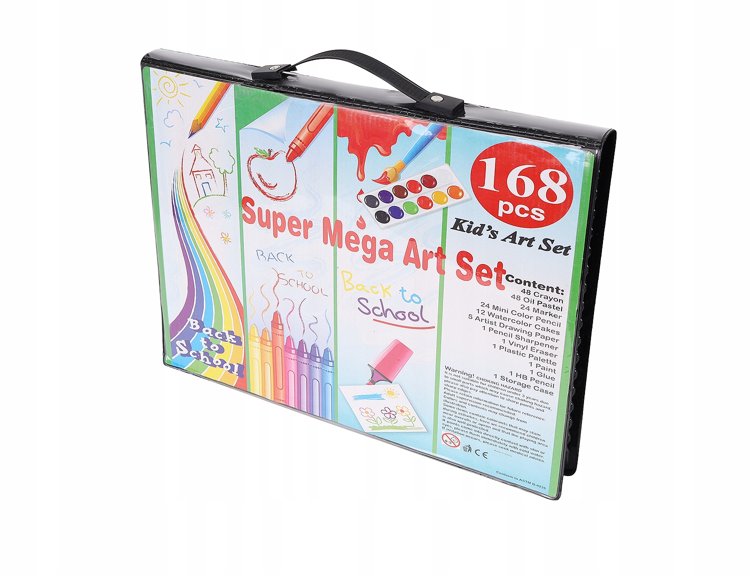 Великий художній набір для малювання та малювання у валізі для дітей 169 шт. Кількість елементів у наборі 168