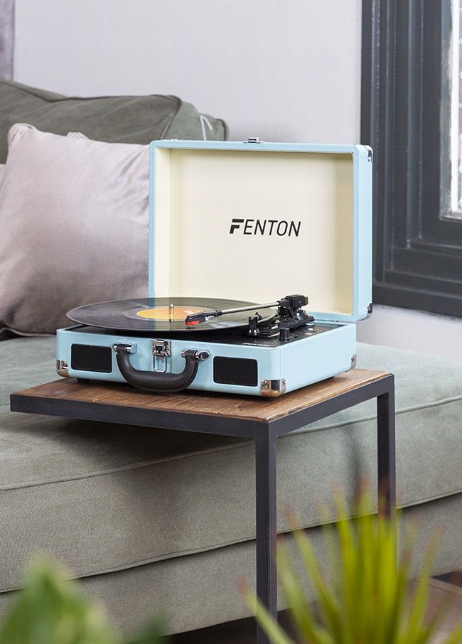 Вертушка в синій валізі Fenton VINYL free Різний колір