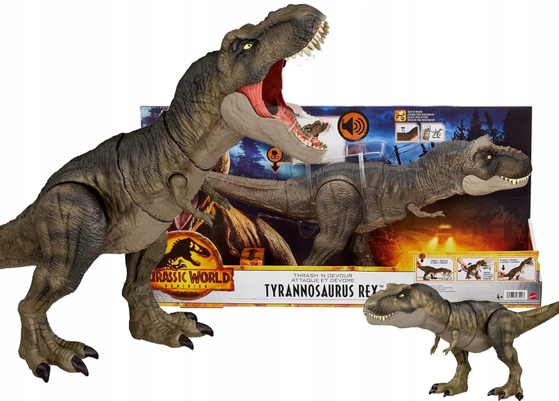 JURASSIC WORLD DOMINION DINOSAUR TYRANNOSAURUS REX Tyrannosaurus Destroy HDY55 Стать хлопчики дівчатка